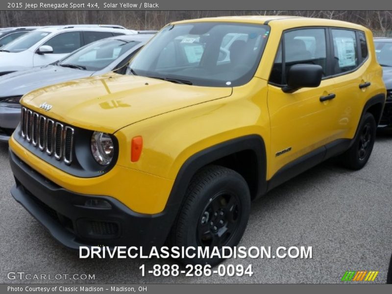 Solar Yellow / Black 2015 Jeep Renegade Sport 4x4