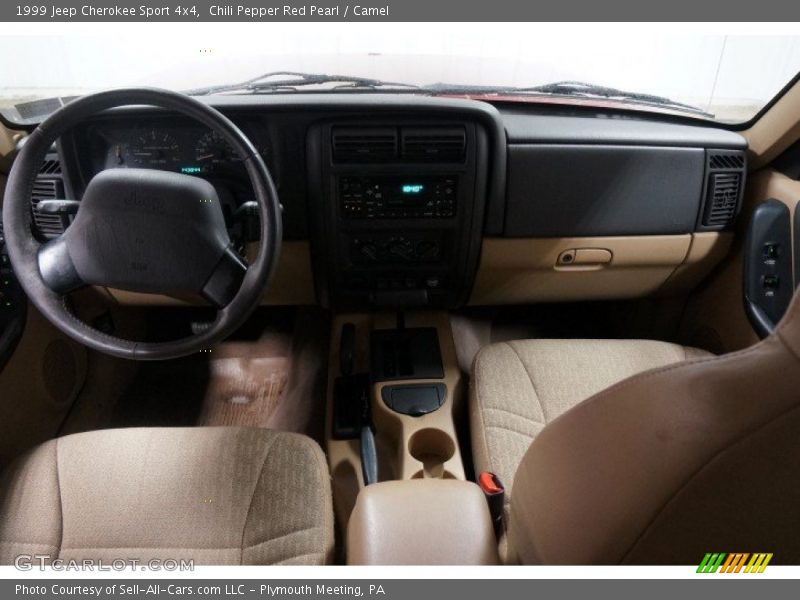 Chili Pepper Red Pearl / Camel 1999 Jeep Cherokee Sport 4x4
