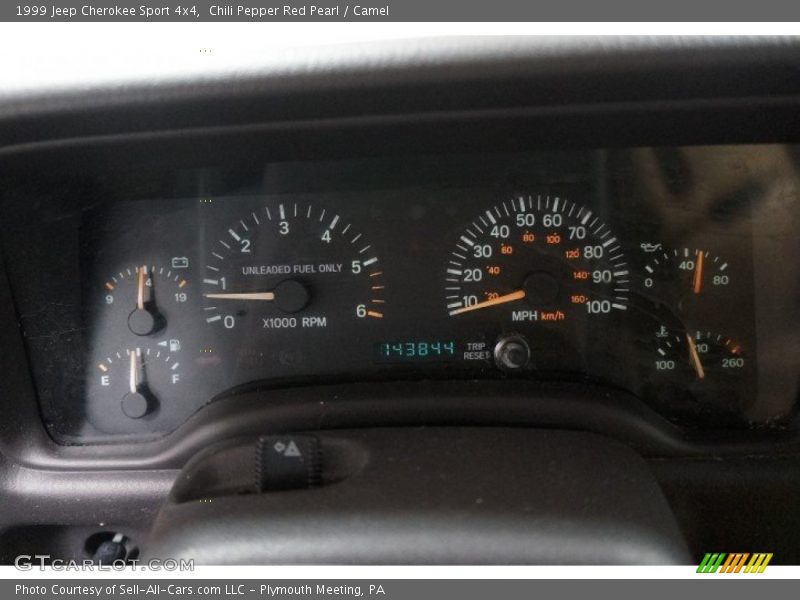 Chili Pepper Red Pearl / Camel 1999 Jeep Cherokee Sport 4x4