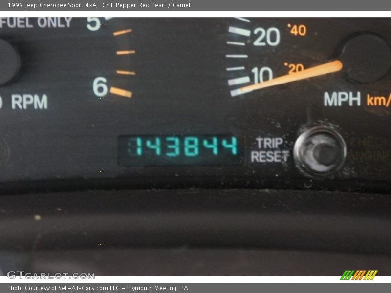 Chili Pepper Red Pearl / Camel 1999 Jeep Cherokee Sport 4x4