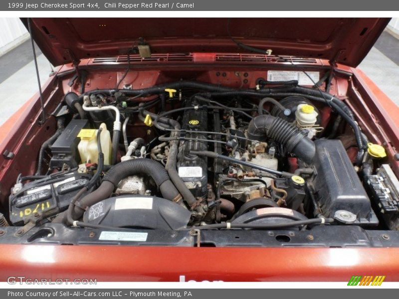 Chili Pepper Red Pearl / Camel 1999 Jeep Cherokee Sport 4x4