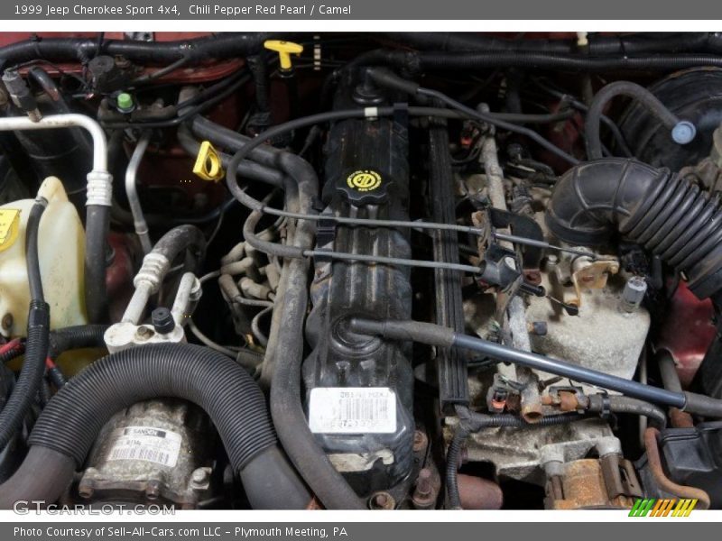 Chili Pepper Red Pearl / Camel 1999 Jeep Cherokee Sport 4x4