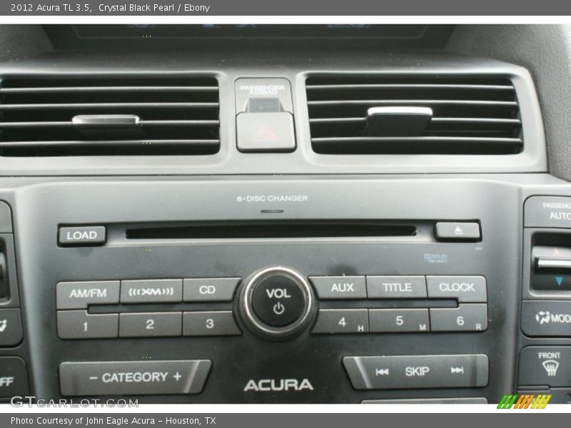 Crystal Black Pearl / Ebony 2012 Acura TL 3.5