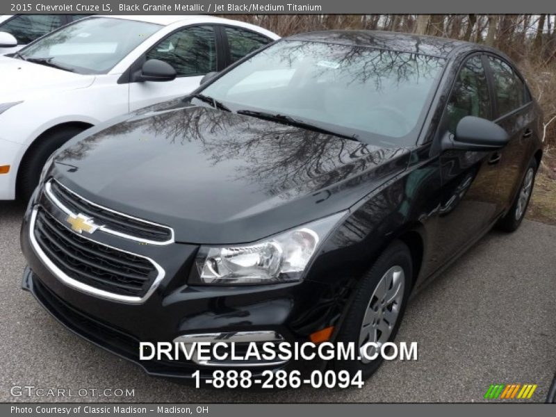 Black Granite Metallic / Jet Black/Medium Titanium 2015 Chevrolet Cruze LS