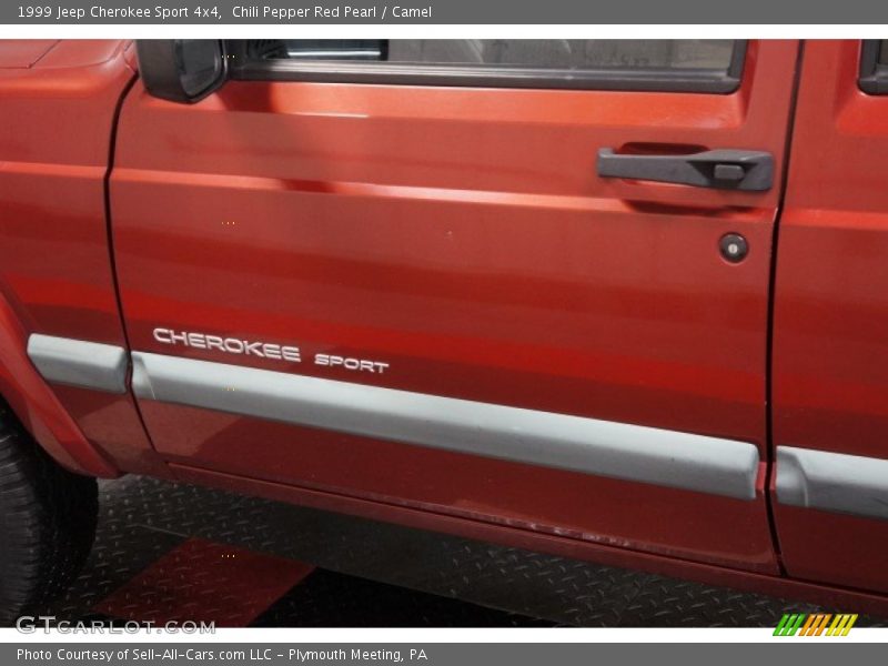Chili Pepper Red Pearl / Camel 1999 Jeep Cherokee Sport 4x4