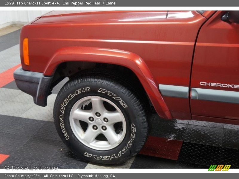 Chili Pepper Red Pearl / Camel 1999 Jeep Cherokee Sport 4x4