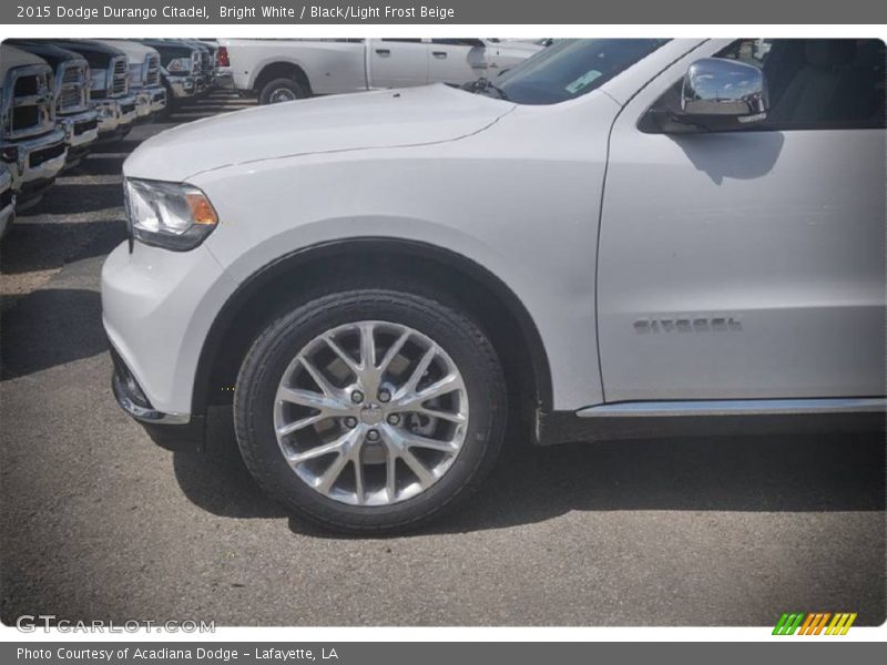 Bright White / Black/Light Frost Beige 2015 Dodge Durango Citadel