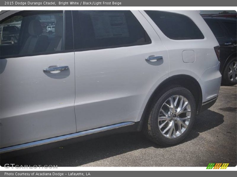 Bright White / Black/Light Frost Beige 2015 Dodge Durango Citadel