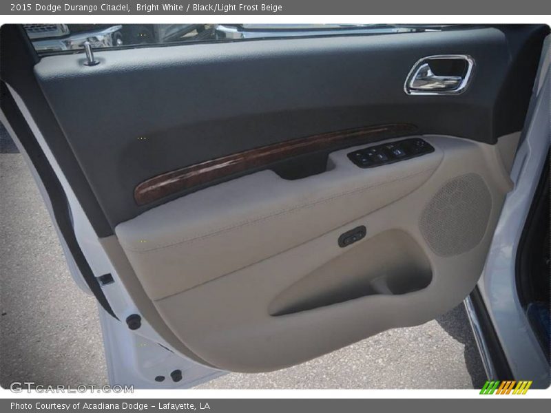 Bright White / Black/Light Frost Beige 2015 Dodge Durango Citadel