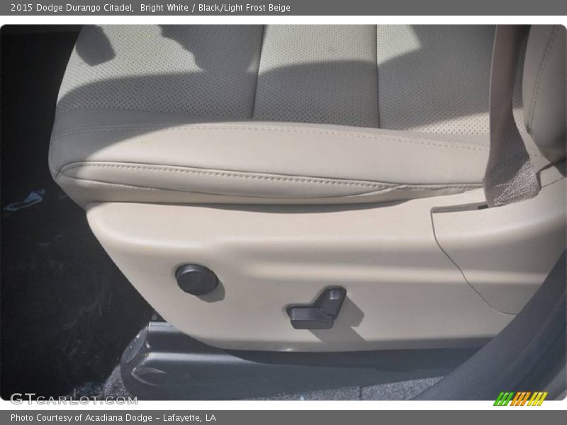 Bright White / Black/Light Frost Beige 2015 Dodge Durango Citadel