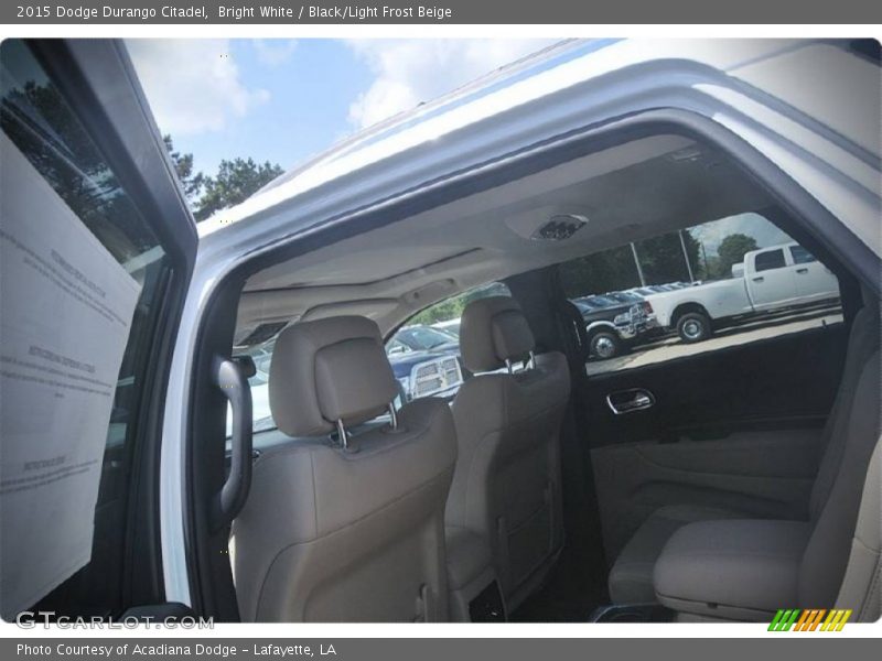 Bright White / Black/Light Frost Beige 2015 Dodge Durango Citadel