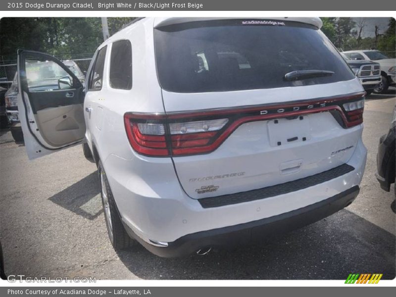 Bright White / Black/Light Frost Beige 2015 Dodge Durango Citadel