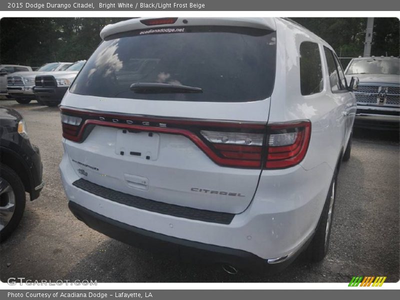 Bright White / Black/Light Frost Beige 2015 Dodge Durango Citadel