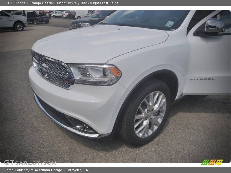 Bright White / Black/Light Frost Beige 2015 Dodge Durango Citadel
