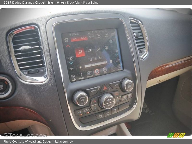 Bright White / Black/Light Frost Beige 2015 Dodge Durango Citadel