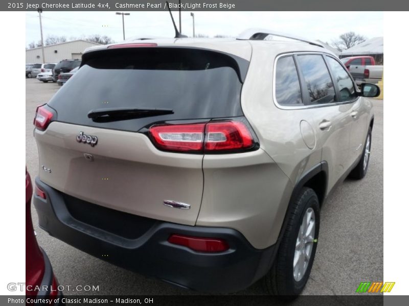Cashmere Pearl / Black/Light Frost Beige 2015 Jeep Cherokee Latitude 4x4