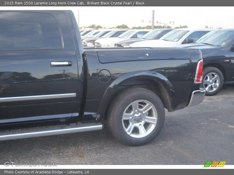 Brilliant Black Crystal Pearl / Black 2015 Ram 1500 Laramie Long Horn Crew Cab