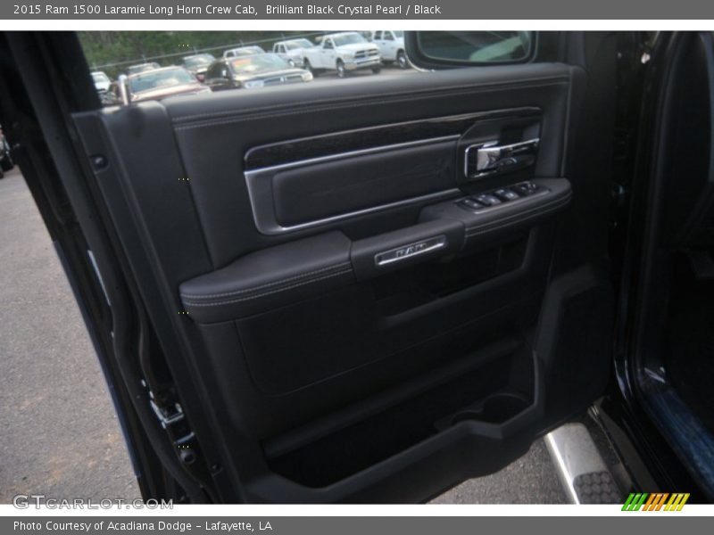 Brilliant Black Crystal Pearl / Black 2015 Ram 1500 Laramie Long Horn Crew Cab