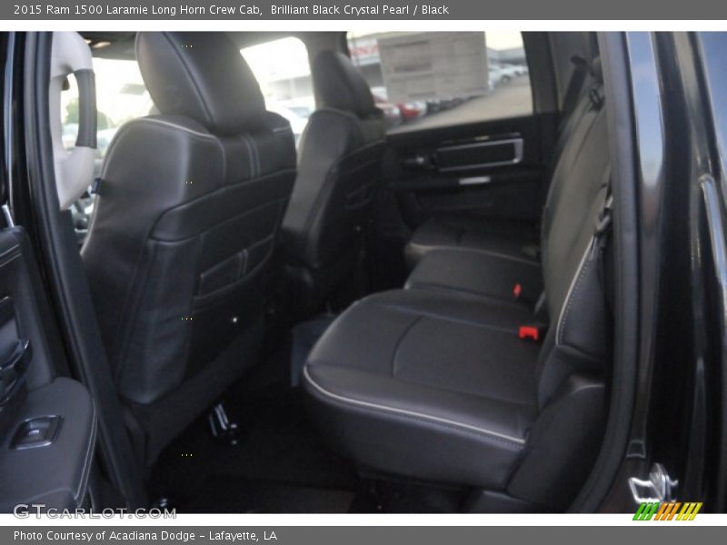 Brilliant Black Crystal Pearl / Black 2015 Ram 1500 Laramie Long Horn Crew Cab