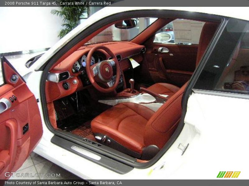 Carrara White / Carrera Red 2008 Porsche 911 Targa 4S
