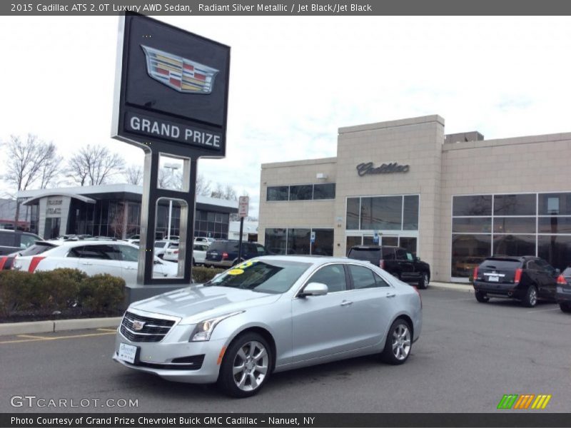 Radiant Silver Metallic / Jet Black/Jet Black 2015 Cadillac ATS 2.0T Luxury AWD Sedan