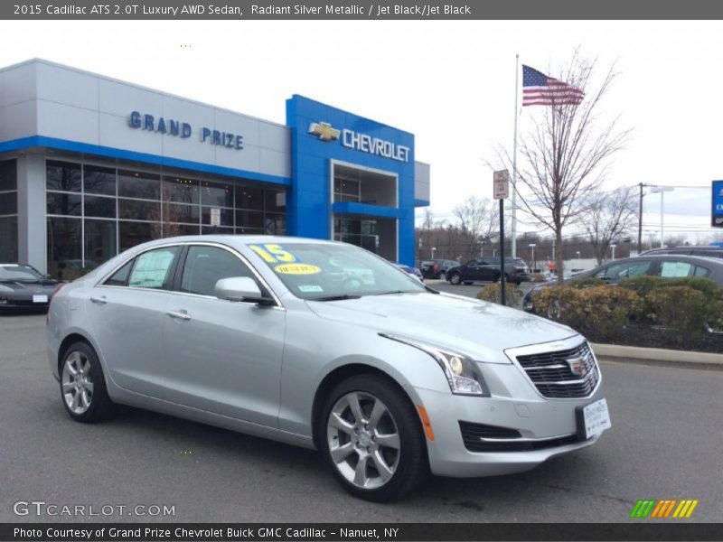 Radiant Silver Metallic / Jet Black/Jet Black 2015 Cadillac ATS 2.0T Luxury AWD Sedan