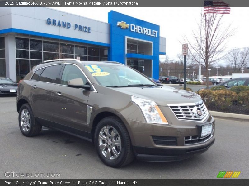Terra Mocha Metallic / Shale/Brownstone 2015 Cadillac SRX Luxury AWD