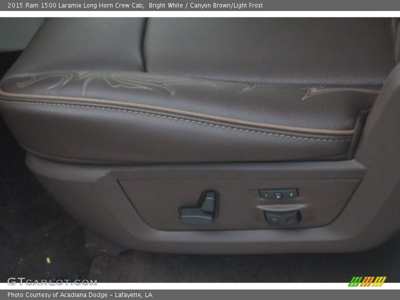 Bright White / Canyon Brown/Light Frost 2015 Ram 1500 Laramie Long Horn Crew Cab