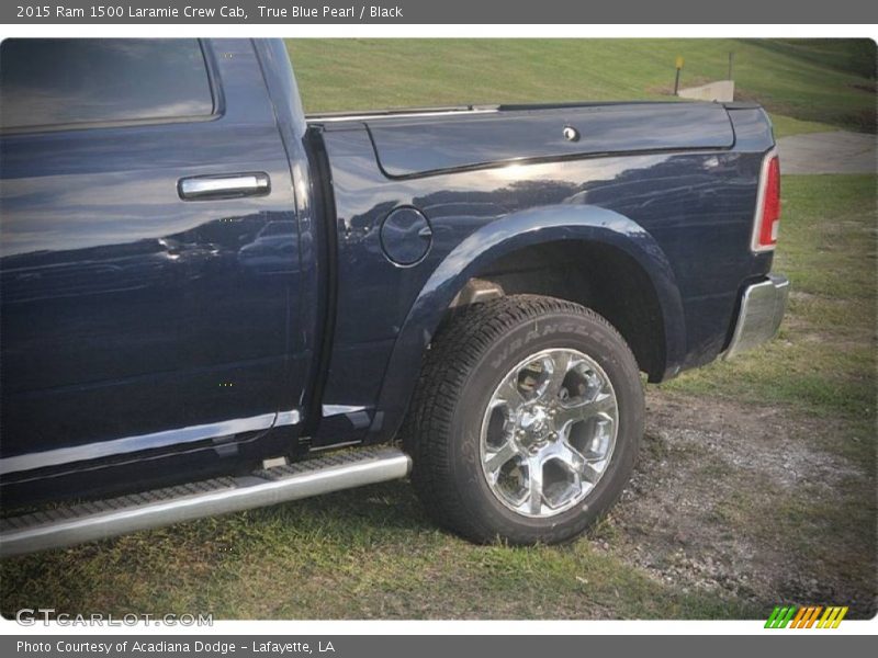 True Blue Pearl / Black 2015 Ram 1500 Laramie Crew Cab