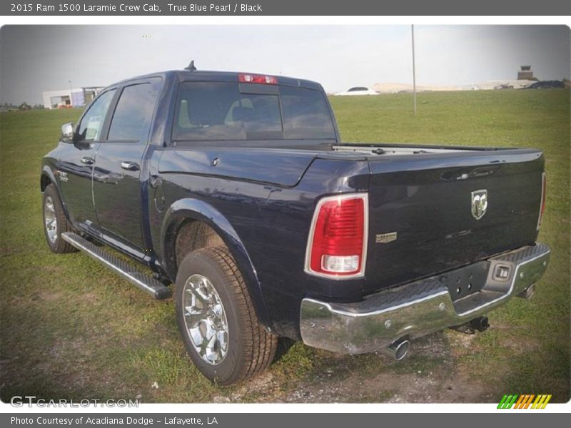 True Blue Pearl / Black 2015 Ram 1500 Laramie Crew Cab