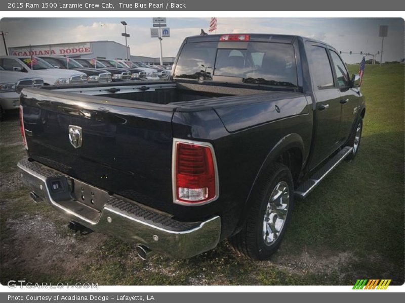True Blue Pearl / Black 2015 Ram 1500 Laramie Crew Cab