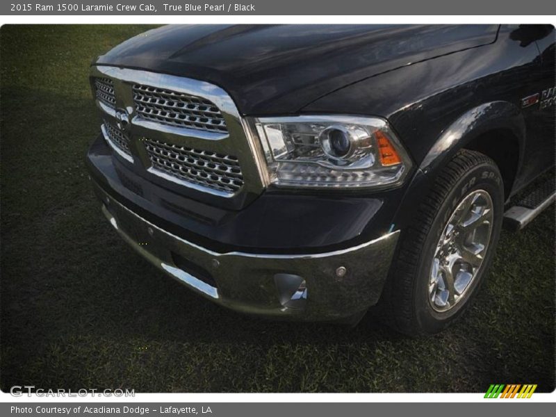 True Blue Pearl / Black 2015 Ram 1500 Laramie Crew Cab