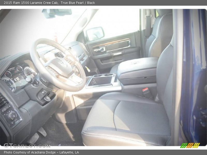 True Blue Pearl / Black 2015 Ram 1500 Laramie Crew Cab