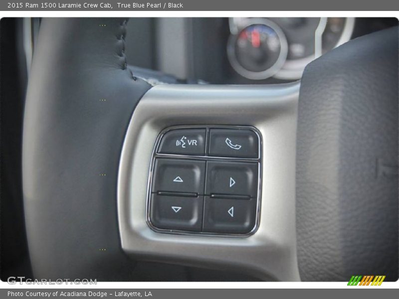 True Blue Pearl / Black 2015 Ram 1500 Laramie Crew Cab