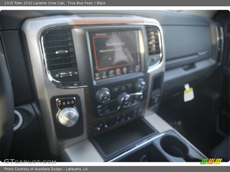 True Blue Pearl / Black 2015 Ram 1500 Laramie Crew Cab
