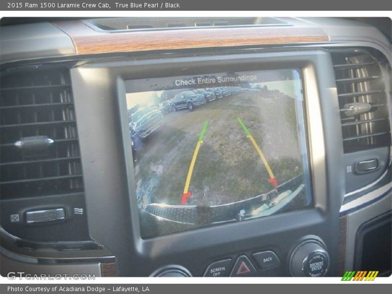 True Blue Pearl / Black 2015 Ram 1500 Laramie Crew Cab