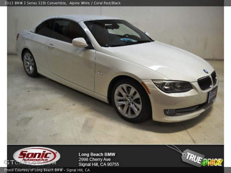 Alpine White / Coral Red/Black 2013 BMW 3 Series 328i Convertible