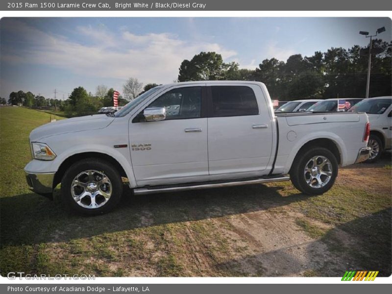Bright White / Black/Diesel Gray 2015 Ram 1500 Laramie Crew Cab