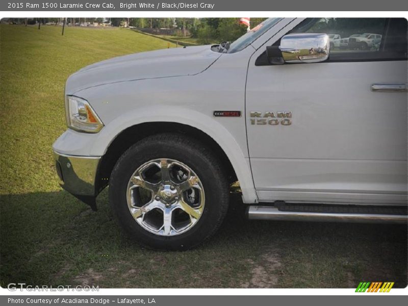 Bright White / Black/Diesel Gray 2015 Ram 1500 Laramie Crew Cab