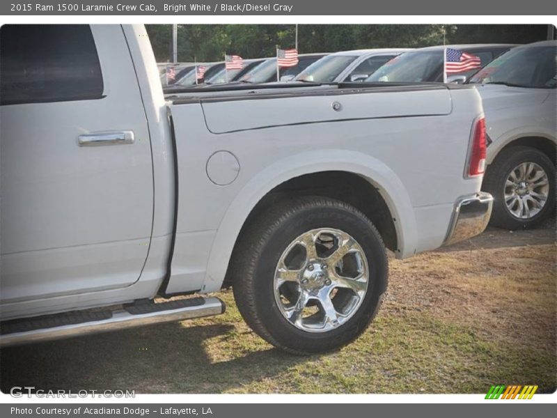 Bright White / Black/Diesel Gray 2015 Ram 1500 Laramie Crew Cab