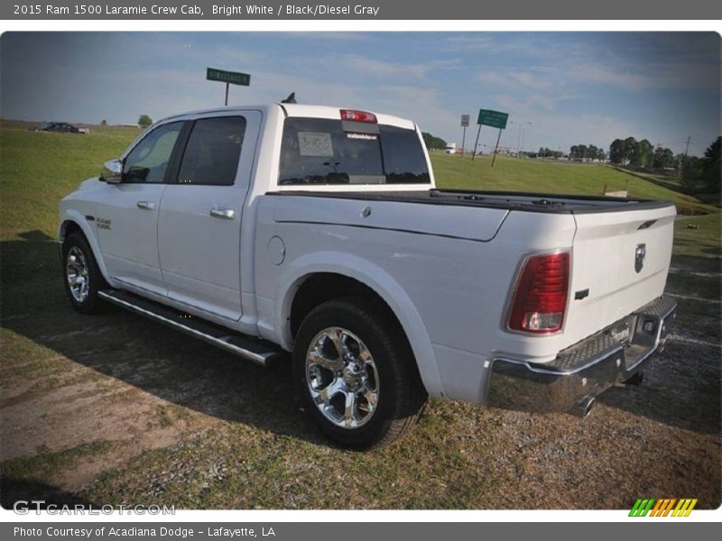 Bright White / Black/Diesel Gray 2015 Ram 1500 Laramie Crew Cab