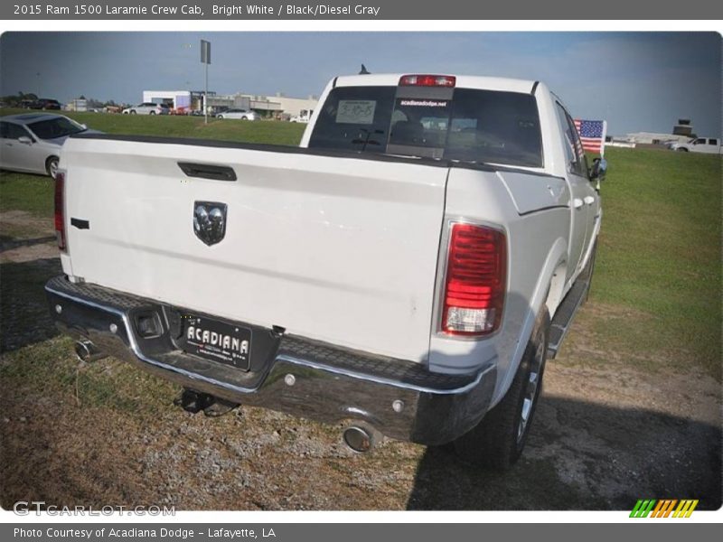 Bright White / Black/Diesel Gray 2015 Ram 1500 Laramie Crew Cab
