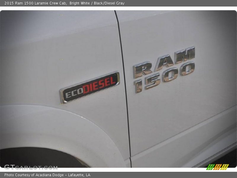 Bright White / Black/Diesel Gray 2015 Ram 1500 Laramie Crew Cab