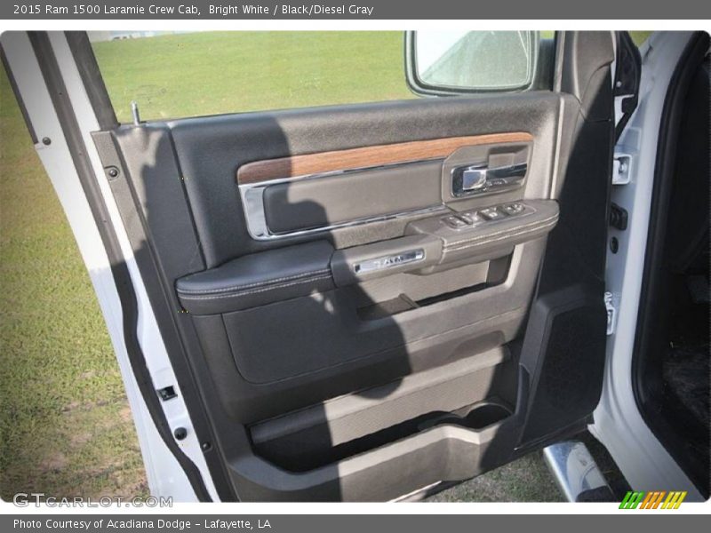 Bright White / Black/Diesel Gray 2015 Ram 1500 Laramie Crew Cab