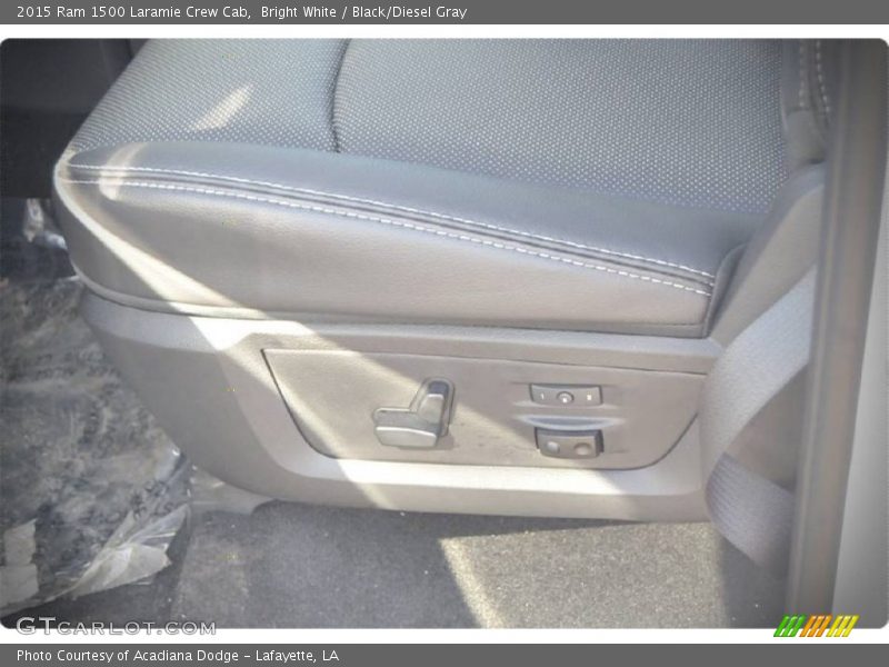 Bright White / Black/Diesel Gray 2015 Ram 1500 Laramie Crew Cab