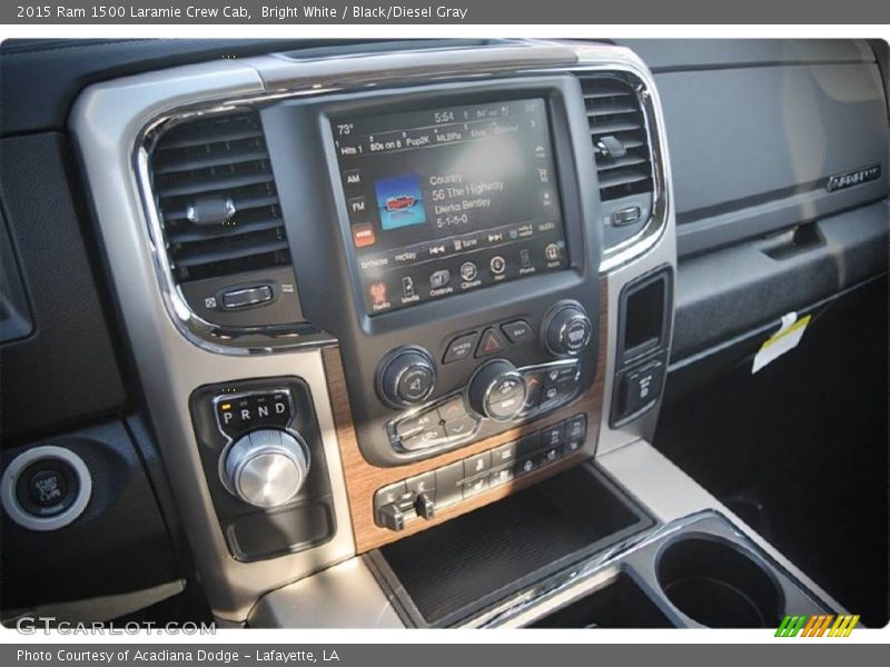 Bright White / Black/Diesel Gray 2015 Ram 1500 Laramie Crew Cab