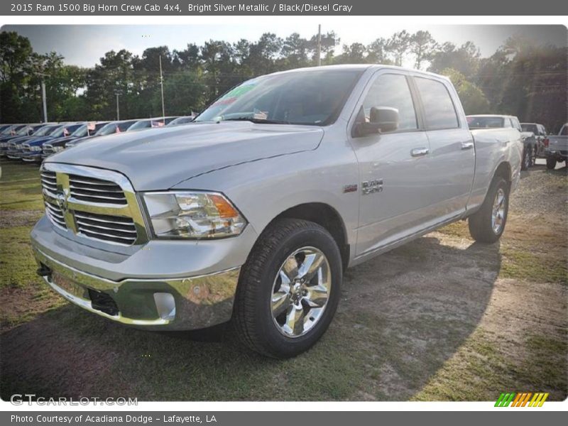 Bright Silver Metallic / Black/Diesel Gray 2015 Ram 1500 Big Horn Crew Cab 4x4