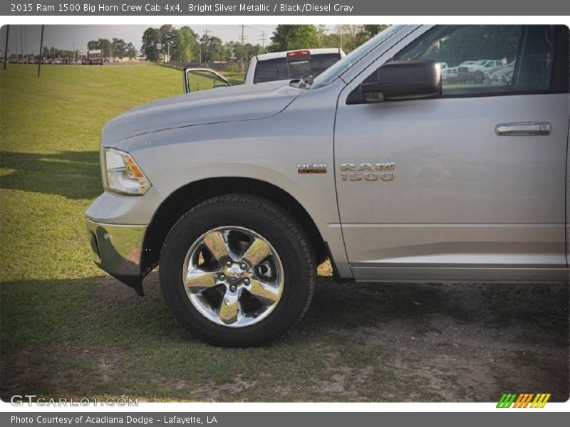 Bright Silver Metallic / Black/Diesel Gray 2015 Ram 1500 Big Horn Crew Cab 4x4
