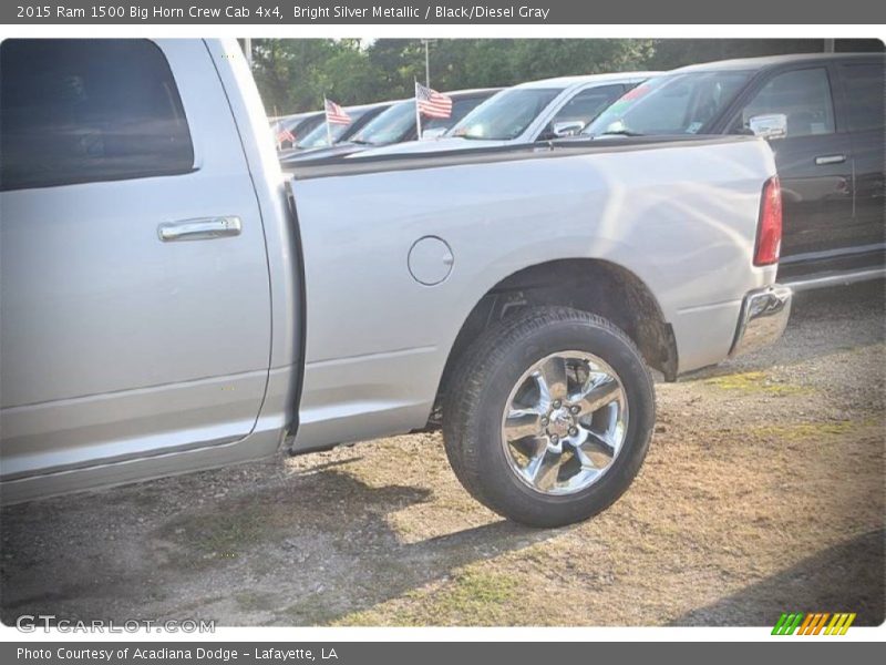 Bright Silver Metallic / Black/Diesel Gray 2015 Ram 1500 Big Horn Crew Cab 4x4