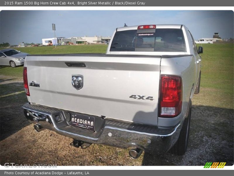 Bright Silver Metallic / Black/Diesel Gray 2015 Ram 1500 Big Horn Crew Cab 4x4
